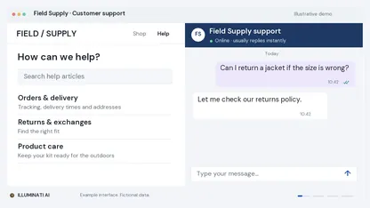 AI chatbot integration illustrative interface