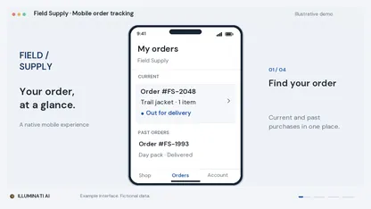 Mobile apps illustrative interface