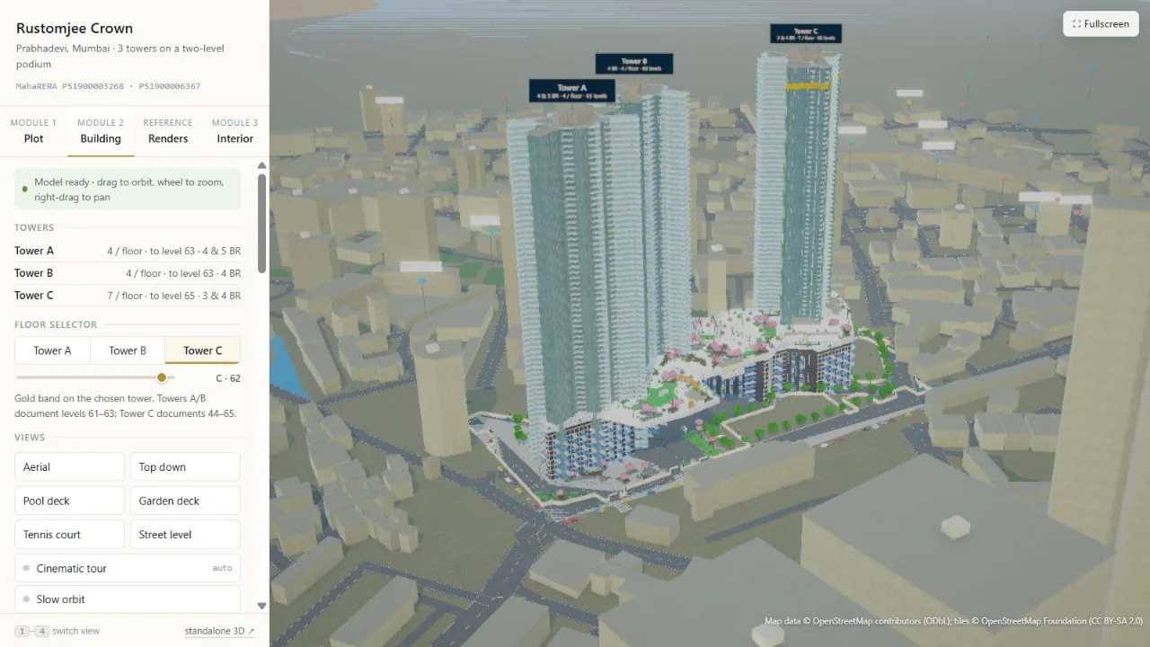 Rustomjee Crown project screenshot